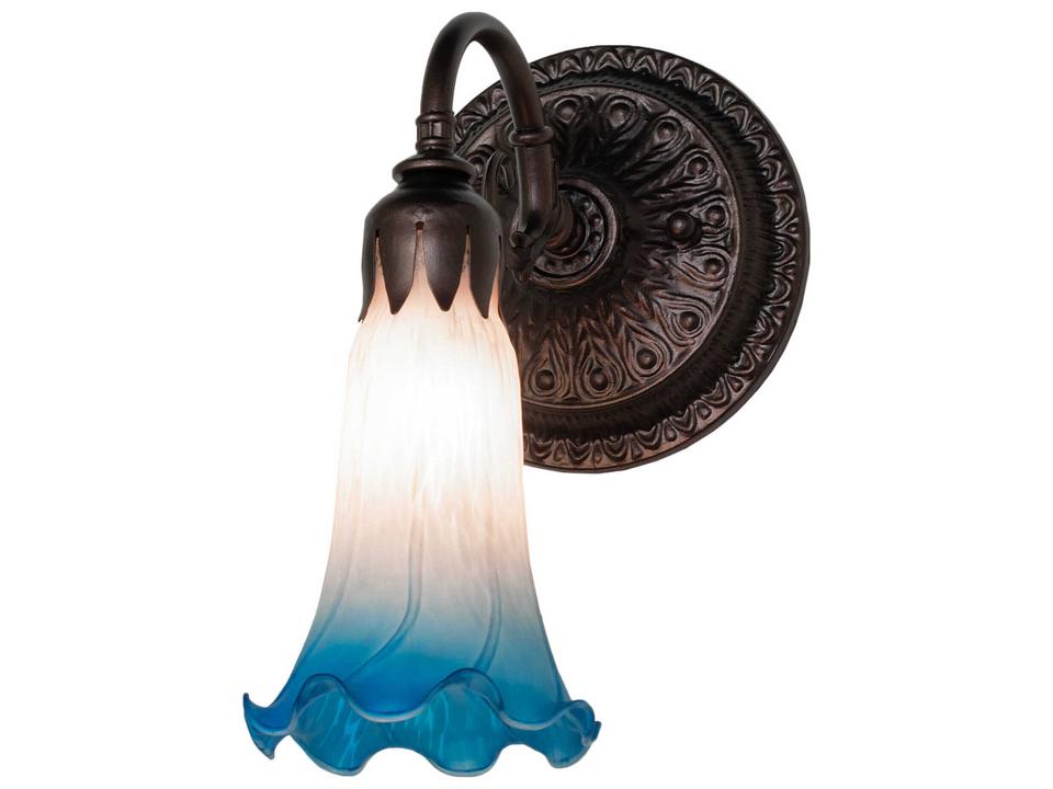 Tiffany One-Light Wall Sconce in Mahogany Bronze