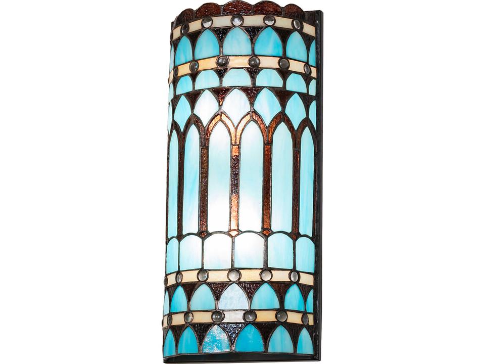 Aello 2-Light Craftsman Brown Tiffany Wall Sconce