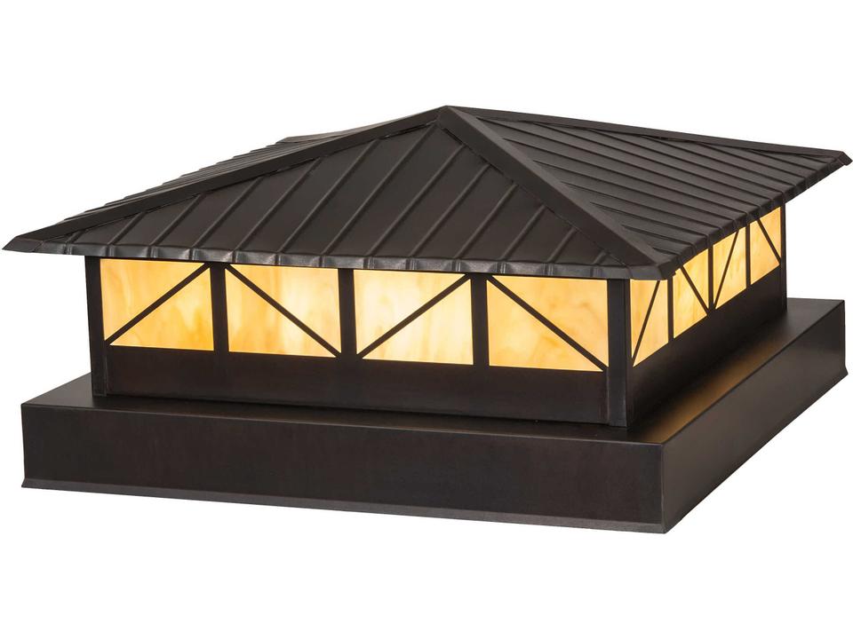 Lighting Durrant Craftsman Brown Integrated LED Outdoor Pier Mount