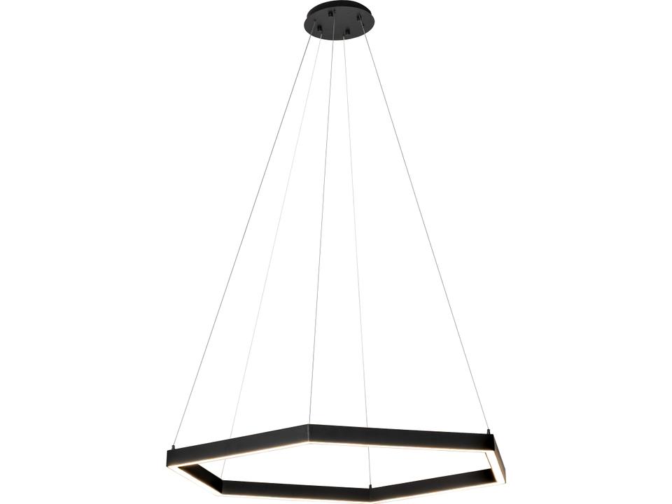 Anillo Statuario Idalight Black Geometric LED Pendant