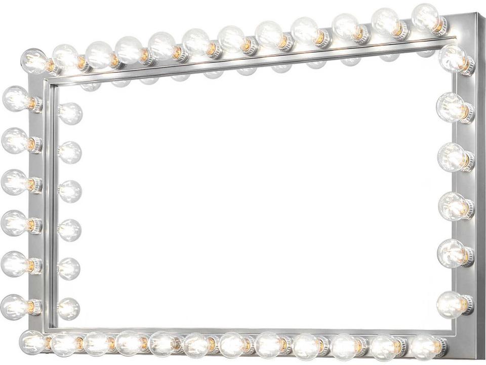 Alva Greenroom 36-Light Vanity Mirror in Extreme Chrome