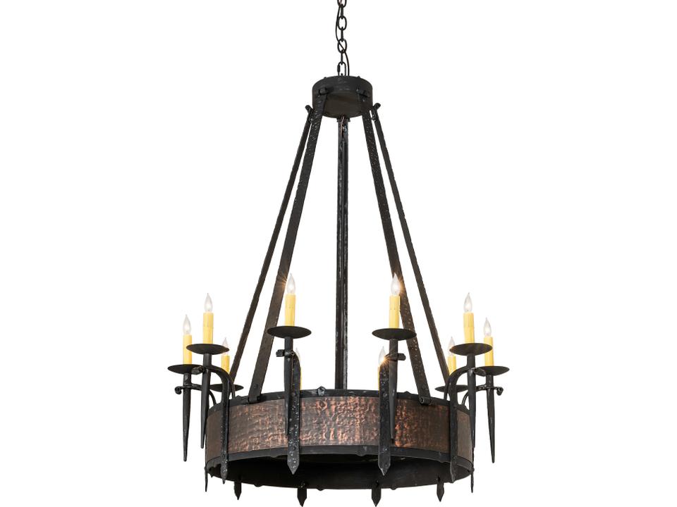 Costello 10-Light Black Traditional Candelabra Chandelier