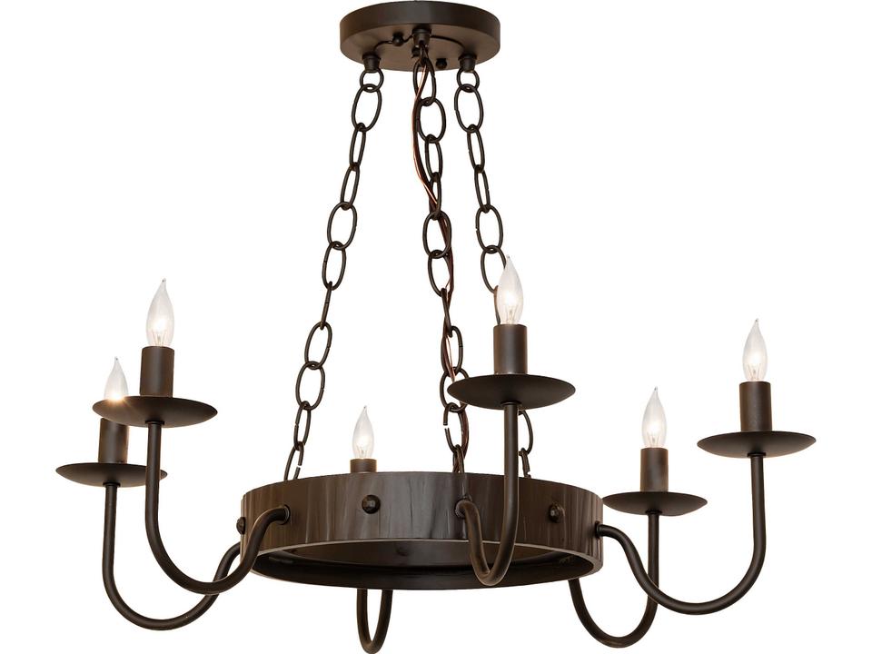 Edinburgh 6-Light Oil Rubbed Bronze Traditional Candelabra Chandelier