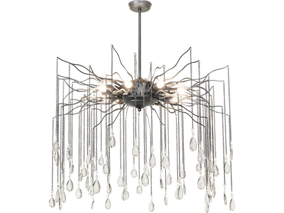 8-Light Aranha Sputnik Chandelier in Pewter Nickel