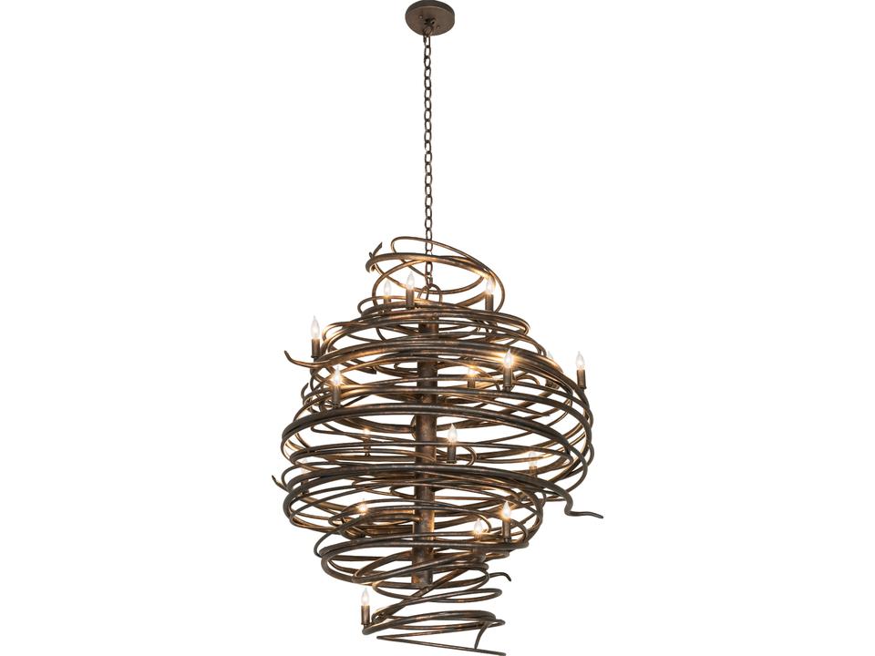 Cyclone 18-Light Chandelier in Light Tobacco Bronze