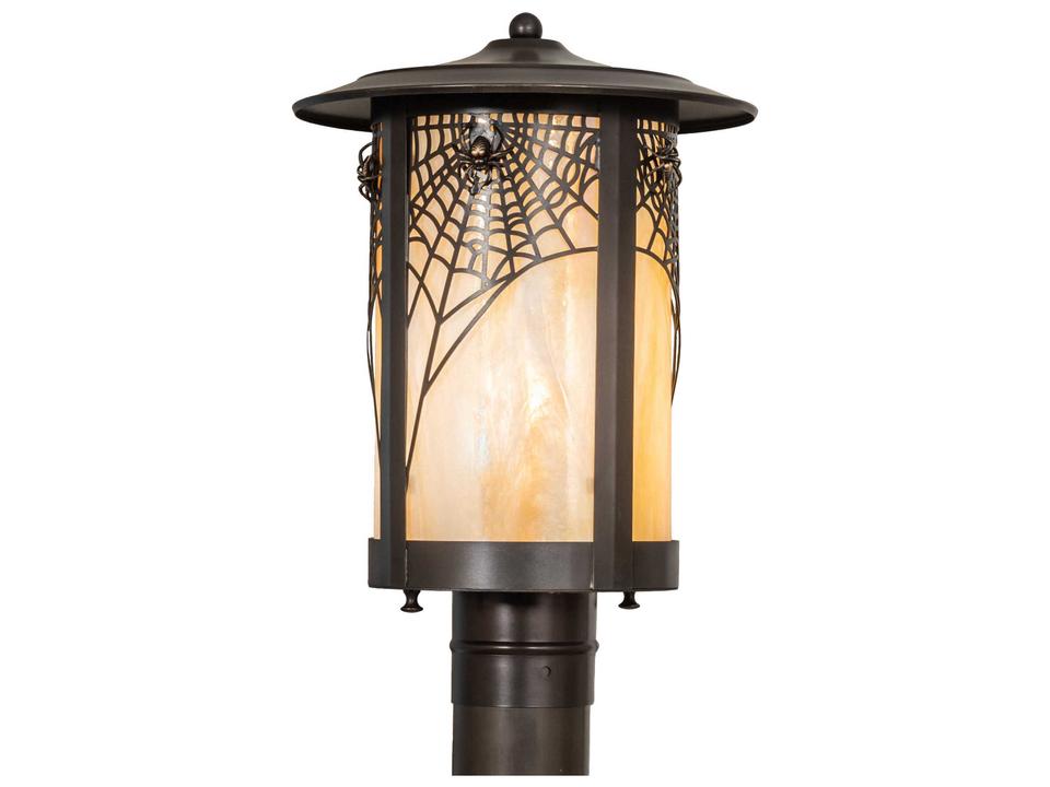 Fulton 1-Light Outdoor Post Light in Craftsman Brown