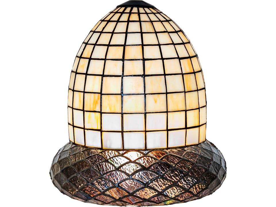 Tiffany Acorn Stained Glass Shade in Mahogany Bronze