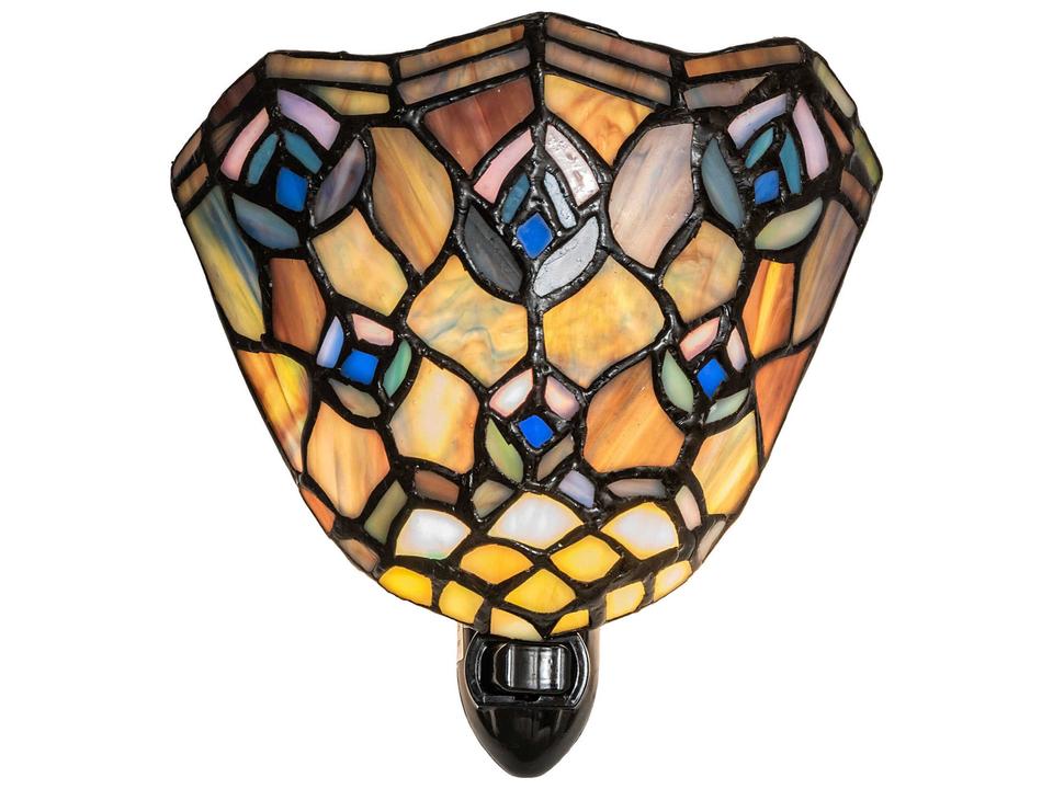 Tiffany Peacock Feather 1-Light Blue Glass Wall Sconce