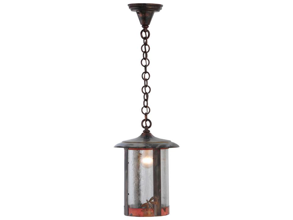 Fulton Dragonfly 1-Light Outdoor Hanging Light in Vintage Copper