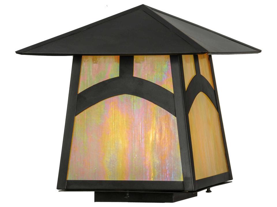 Stillwater Hill Top 1-Light Outdoor Post Light in Craftsman Brown
