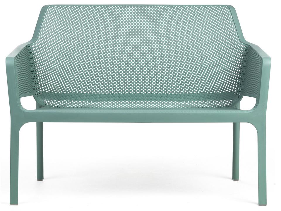 Net Outdoor Bench Green Stackable