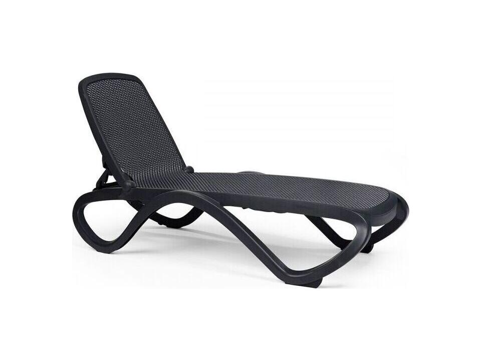 Omega Resin Antracite / Antracite Patio Chaise Lounge