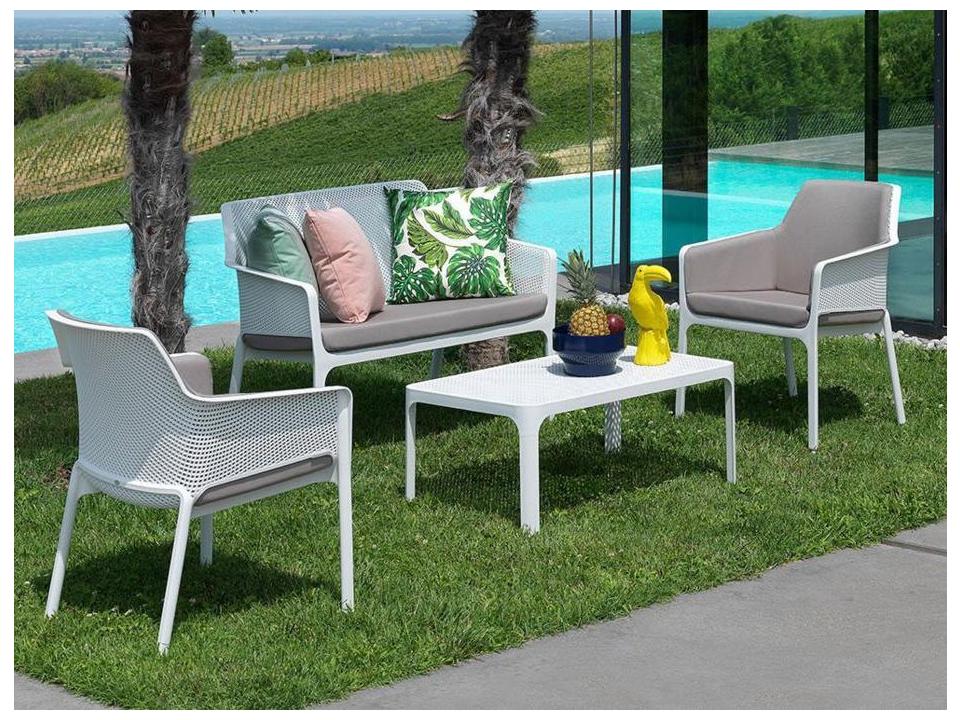 NET Relax Resin Bianco Outdoor Lounge Set