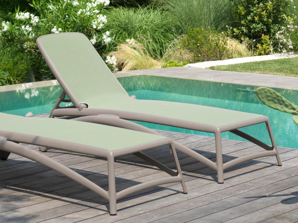 Atlantico Sling Resin Tortora Patio Lounge Set