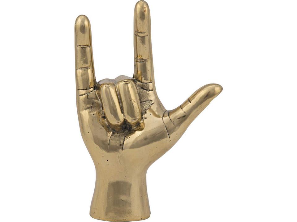 I Love You Hand Sculpture Brass Decorative Object Antique Brass