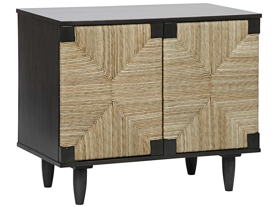 Brook 2-Door Sideboard in Pale Mahogany and Rush