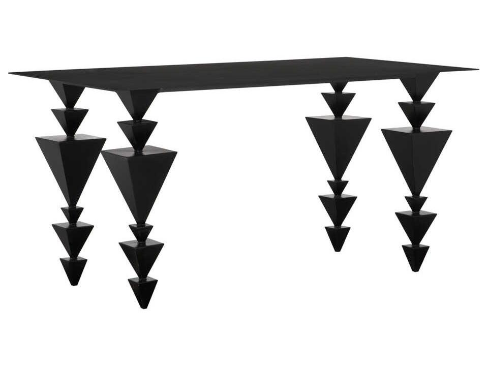 Sagrada Writing Desk Industrial Steel Matte Black