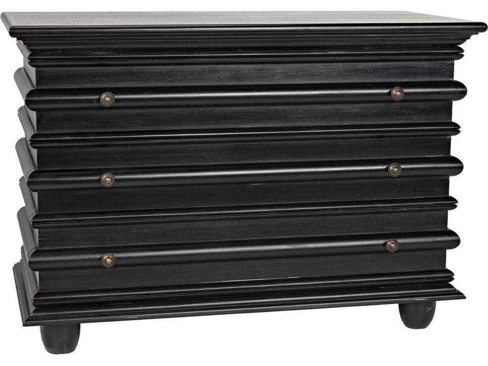 GDRE137HB 4-Drawer Mahogany Veneer Dresser in Hand Rubbed Black
