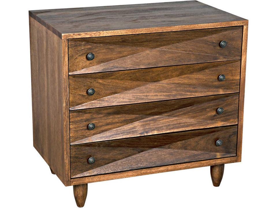 Bedroom Storage Dark Walnut Brown Wood Accent Chest