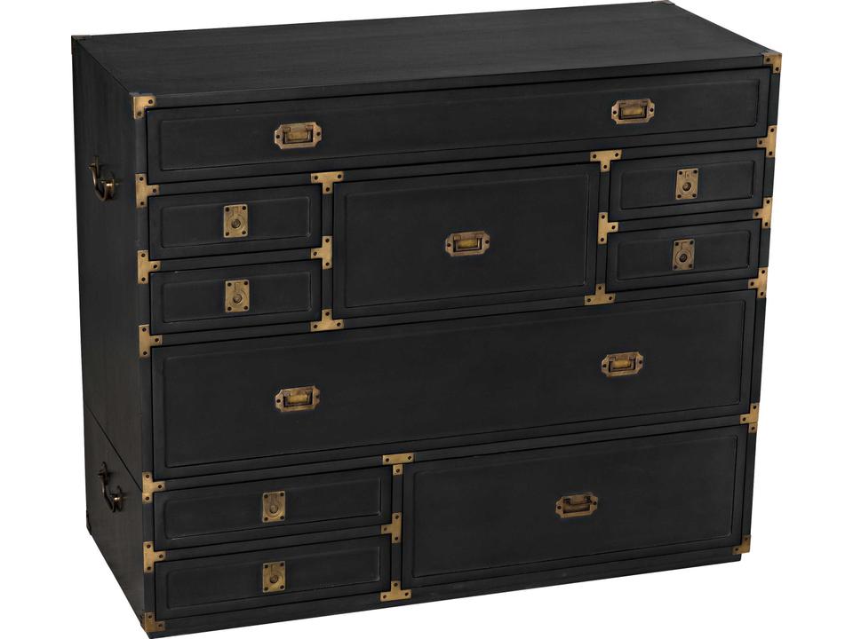 Charles Pale Mahogany 8-Drawer Dresser with Brass Handles