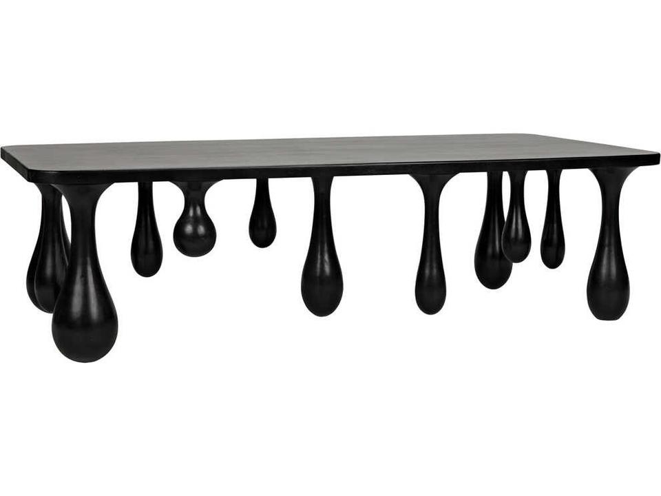 Drop 64-Inch Hand Rubbed Black Mahogany Coffee Table