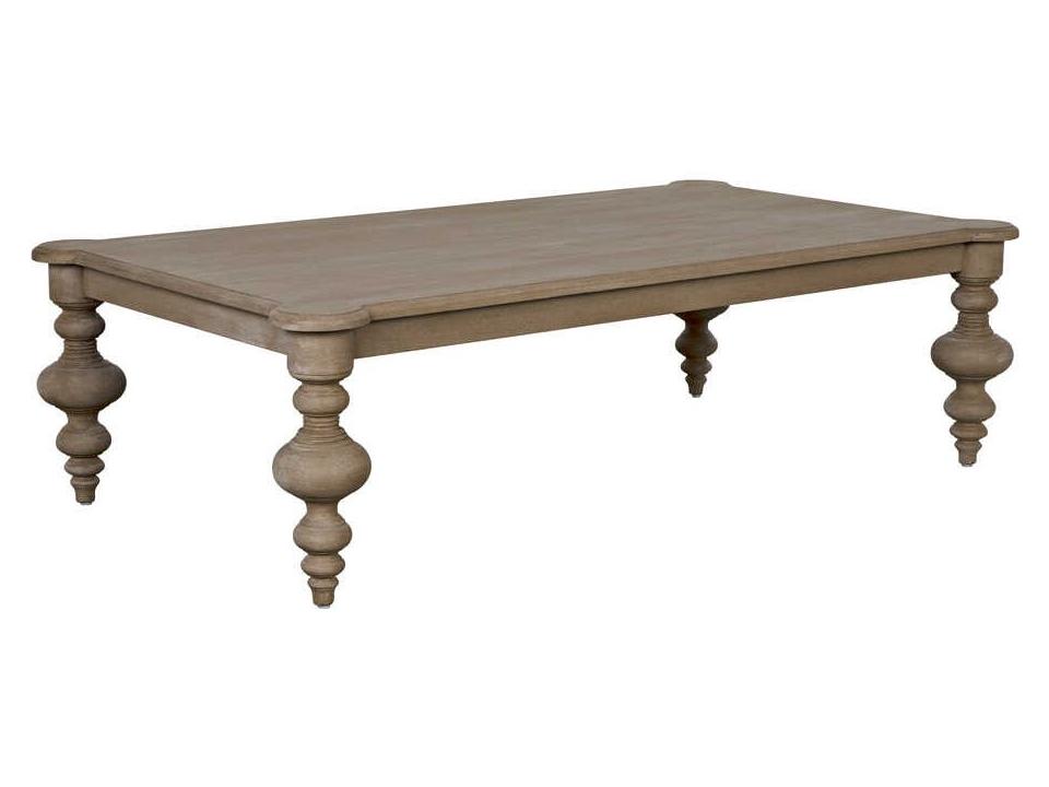 Graff Rectangle Coffee Table in Weathered Mahogany