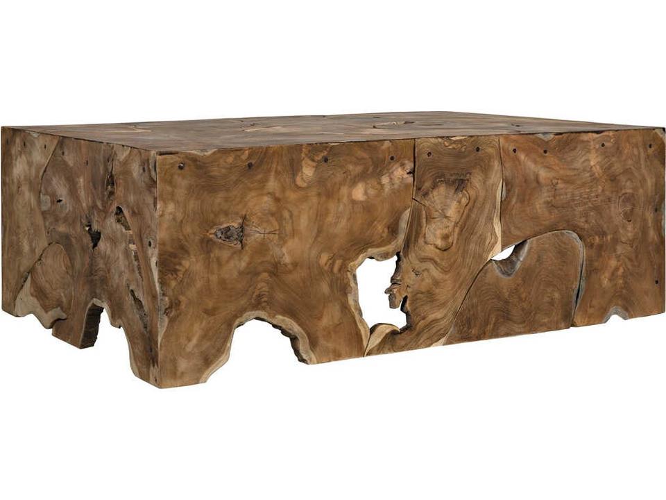 Vert Rectangle Coffee Table in Clear Coat Flat Teak