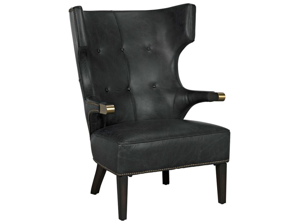 Black Leather Accent Chair