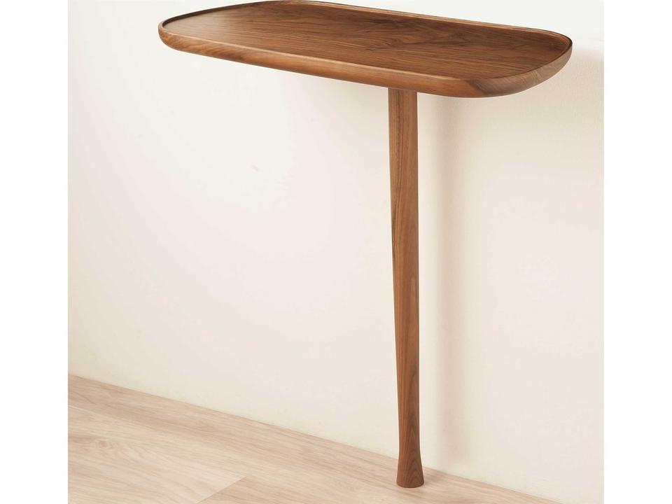 CN Oval Wood Walnut Console Table by Andres Martinez
