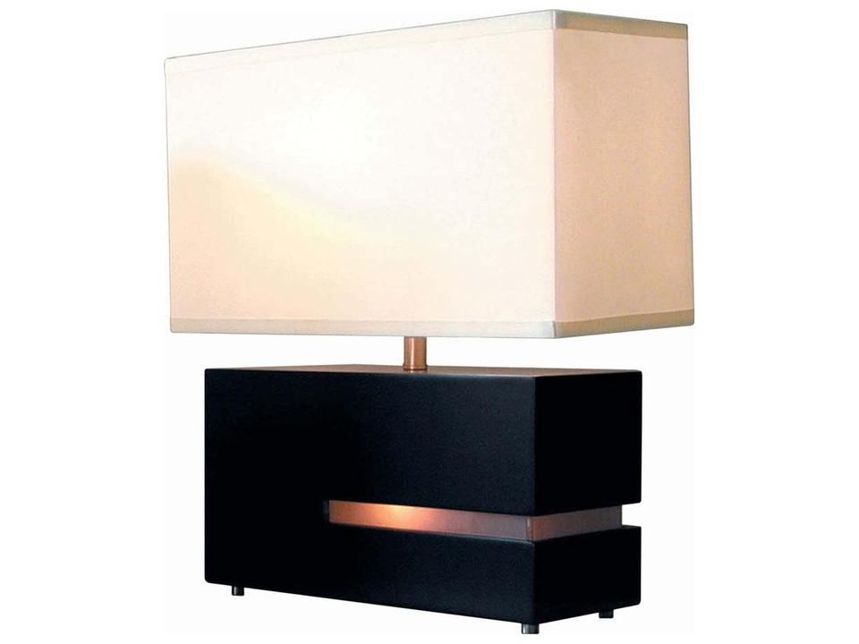 Zen Reclining Table Lamp with Night Light in Dark Brown
