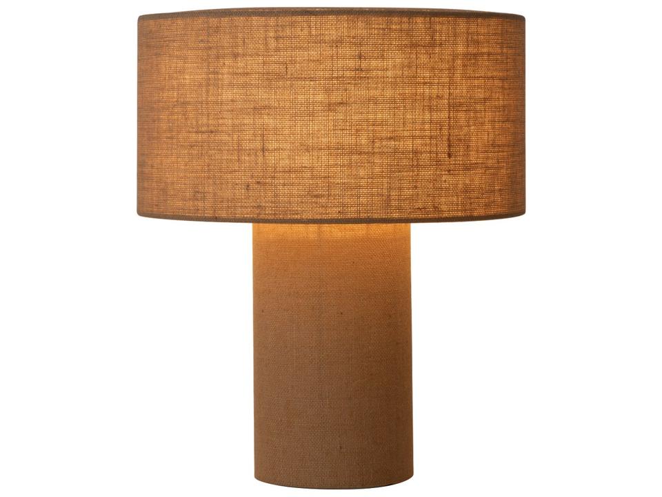 Moonlight Table Lamp Beige Woven Burlap
