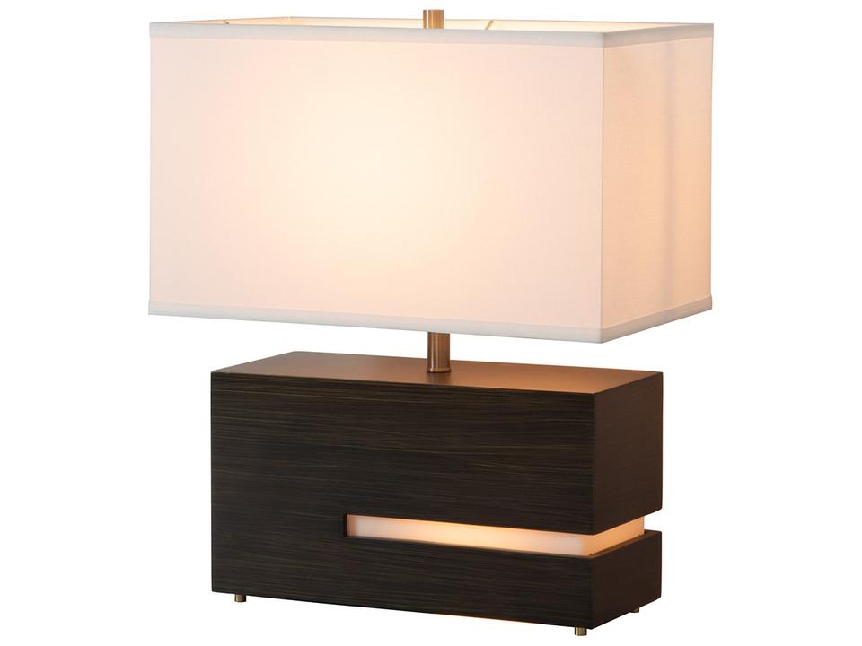Zen Reclining Table Lamp with Nightlight Gilded Ebony