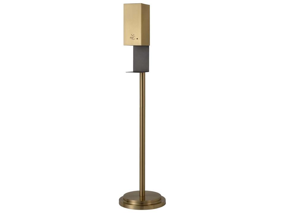 Luxe Floor Standing Touchless Hand Sanitizer Dispenser in Brushed Brass