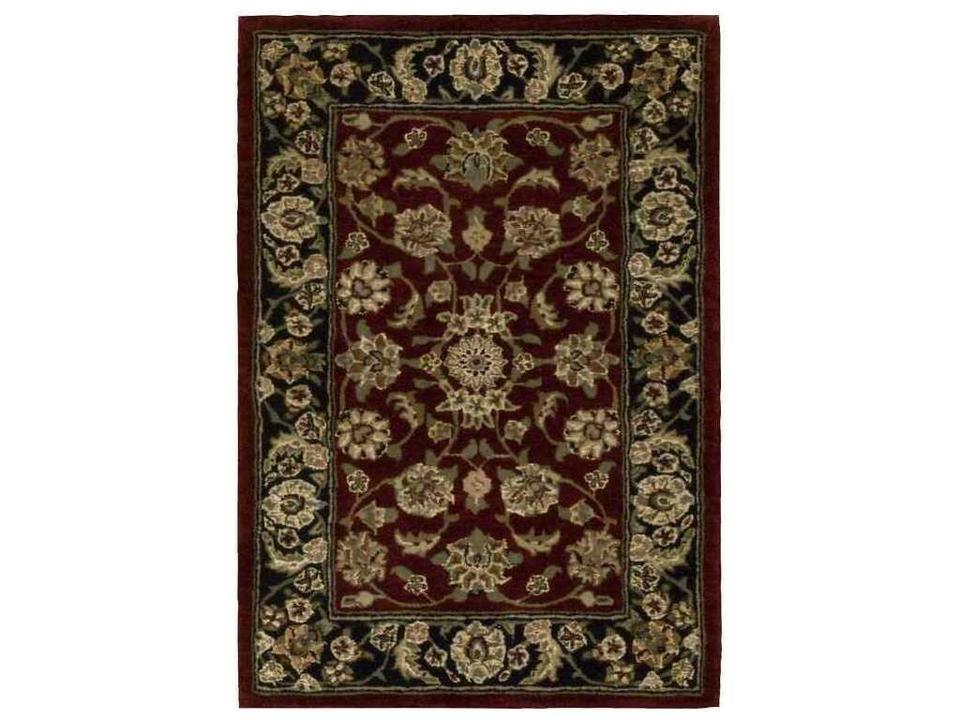 2000 Hand-Tufted Wool and Silk Bordered Area Rug