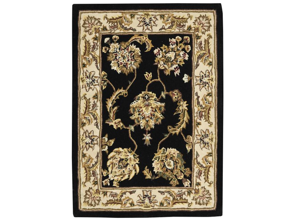 2000 Traditional Hand-Tufted Bordered Area Rug in Black