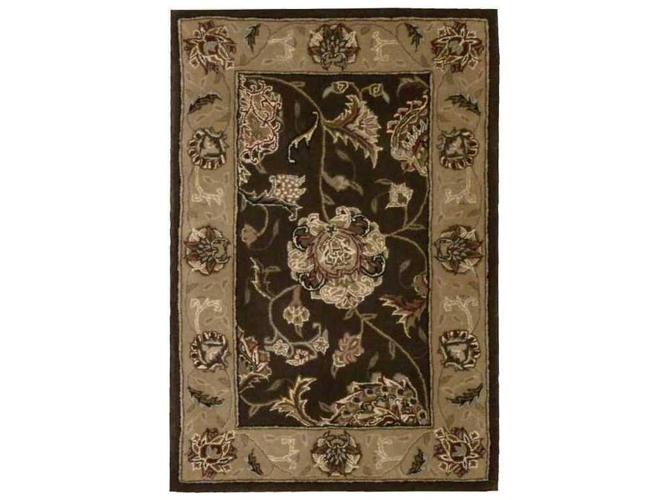 2000 Bordered Hand-Tufted Wool and Silk Area Rug