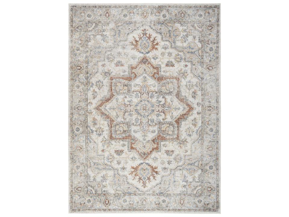 Astra Machine Washable ASW12 Grey Multicolor Vintage Area Rug