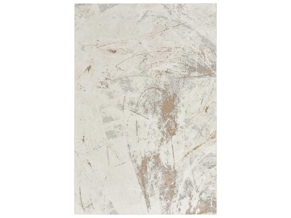 Desire DSR04 Abstract Power-Loomed Area Rug in Cream Grey