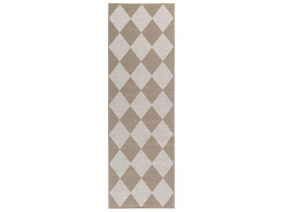 Washable Modern Jute Natural Ivory Machine Washable Runner Rug
