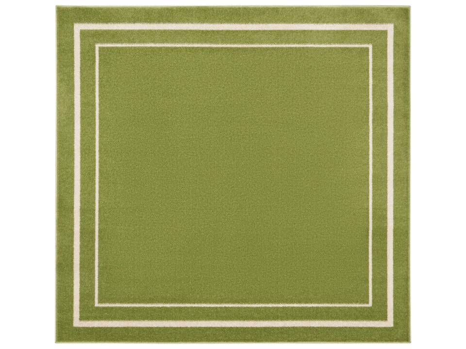 Essentials NRE02 Green Ivory Bordered Indoor Outdoor Area Rug