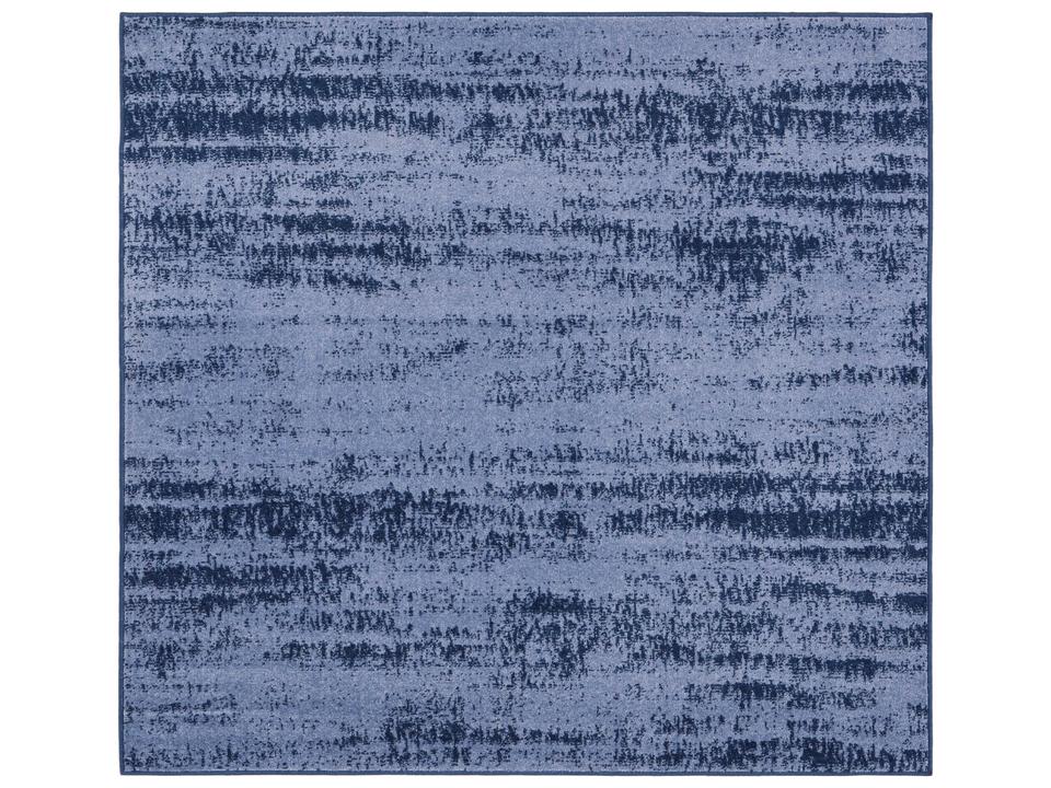 Essentials Abstract Area Rug Denim Blue Square