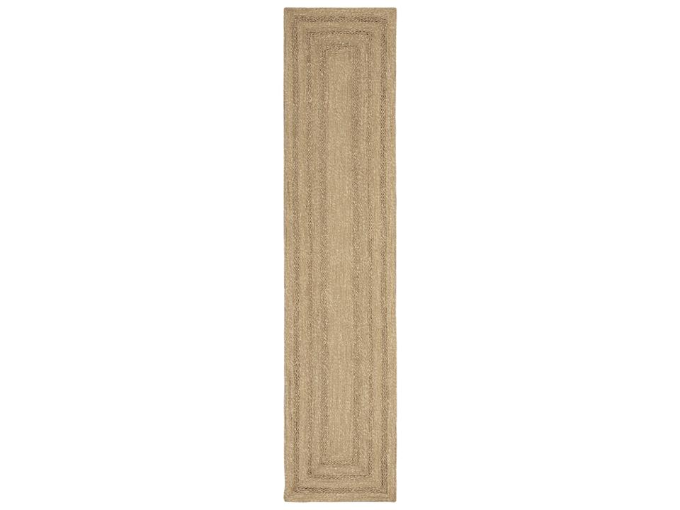 Natural Seagrass Geometric Hand-Woven Runner Area Rug