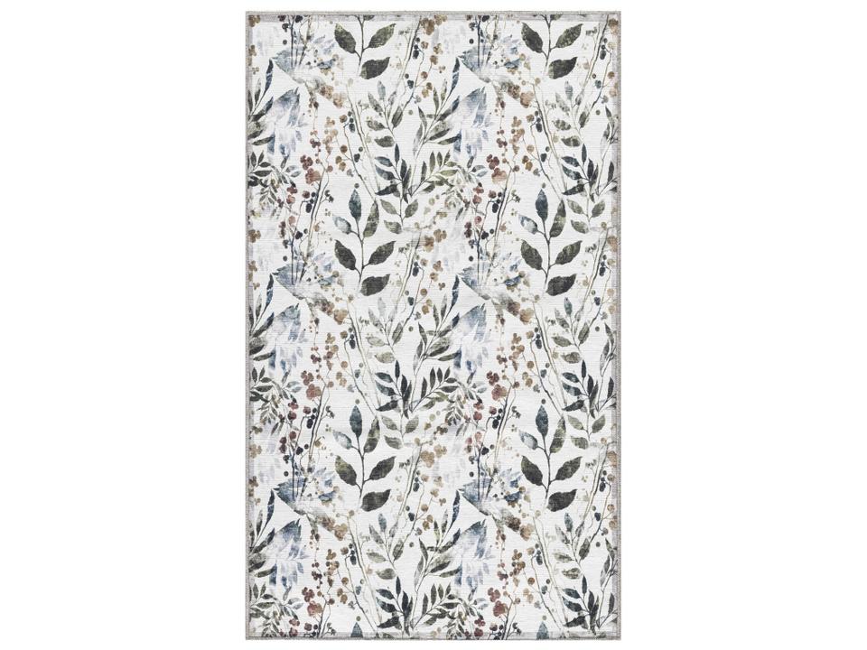Washables NWB05 Ivory Multicolor Floral Area Rug