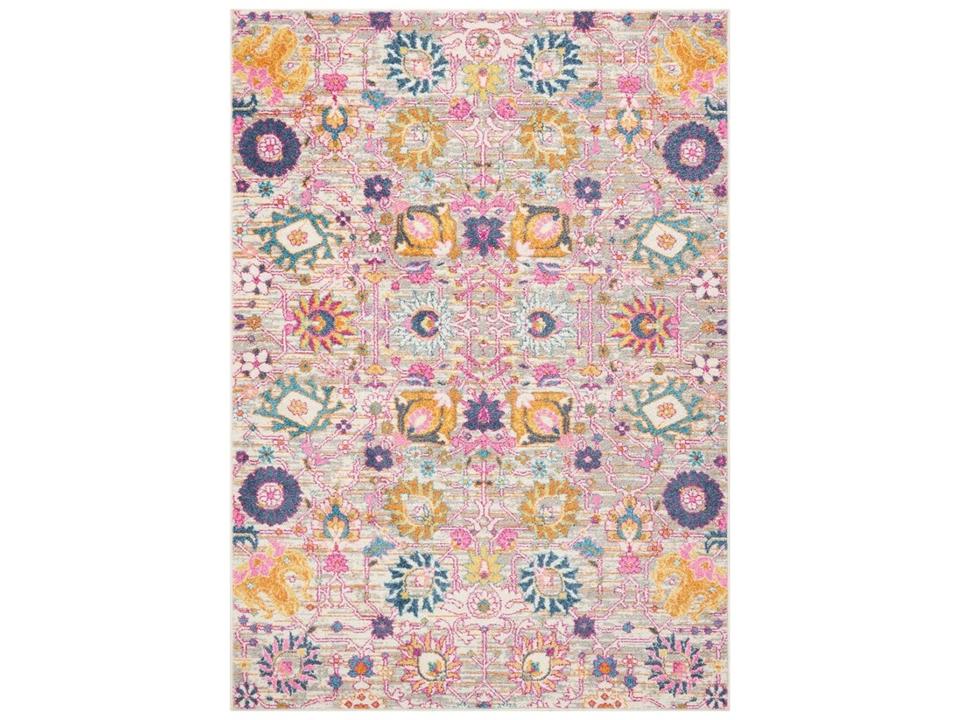 Passion PSN01 Silver Multi Floral Area Rug