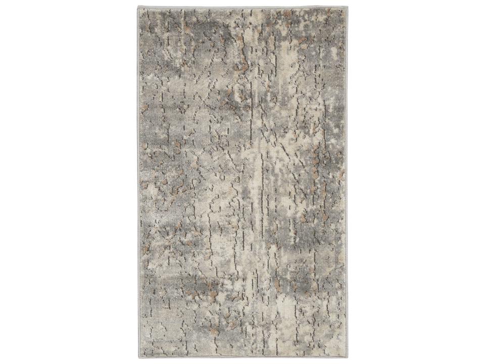 Quarry Beige Grey Power-Loomed Abstract Area Rug