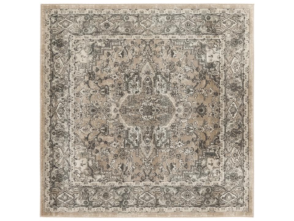 Quarry Bordered Power-Loomed Area Rug