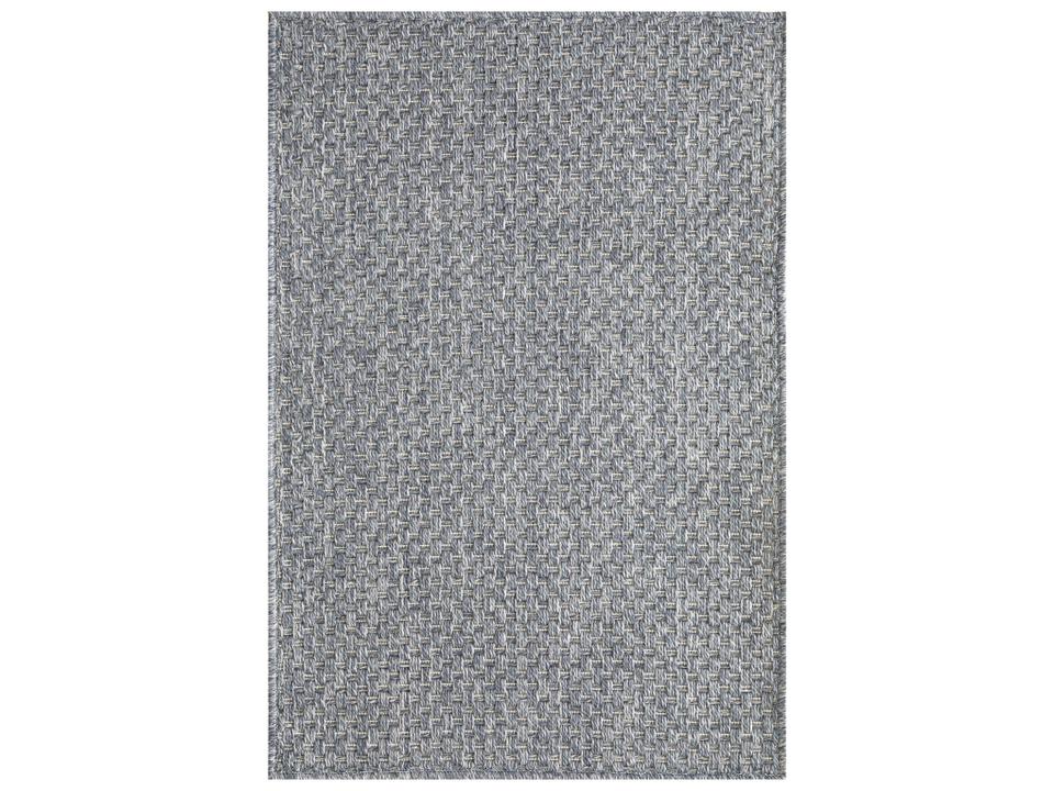 Tulum Flatweave Indoor Outdoor Area Rug in Denim Blue