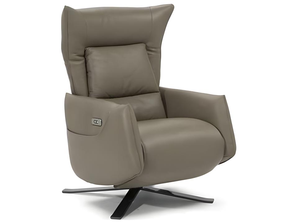 Batticuore Swivel Electric Recliner Chair in Metal Base