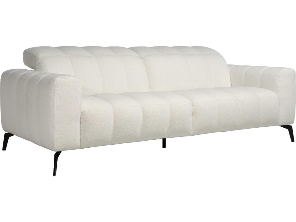 Portento 3-Seat Sofa in Leather and Metal