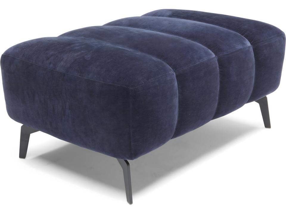 Portento Large Ottoman Rectangular Design in Upholstered Leather or Fabric